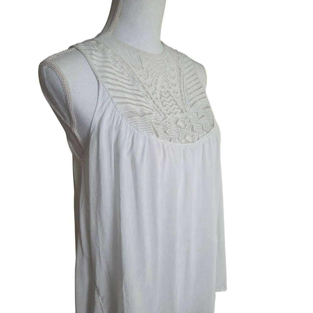 Wilfred‎ Aritzia White Lace Mesh Embroidered Tank Top Blouse Coquette Cottage XS